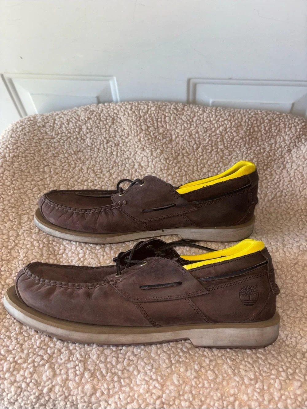 Timberland brown suede boat shoes size 10.5 M